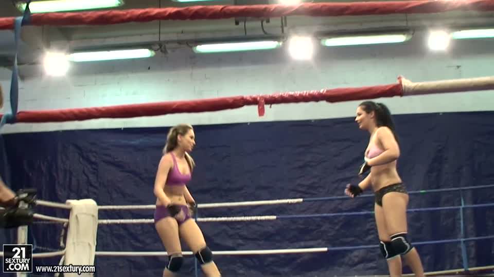 Nude Fight Club Backstage with Aleska Diamond & Lana S.