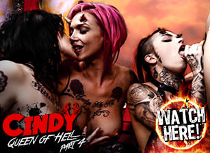 Cindy Queen of Hell Part 4, Scene #01 with Nikki Hearts, Anna Bell Peaks, Leigh Raven, Chad Alva in Burningangel by Adult Time